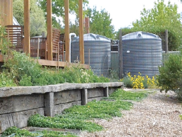 اندازه مخزن آب برای باغ